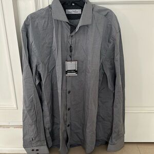 Men’s  new w tags Ethan Williams grey button down  shirt. Size 3XL.